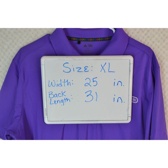 Adidas Men's XL Purple Short Sleeve Golf Polo - Picture 11 of 11